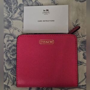 Coach Pink Leather Wallet